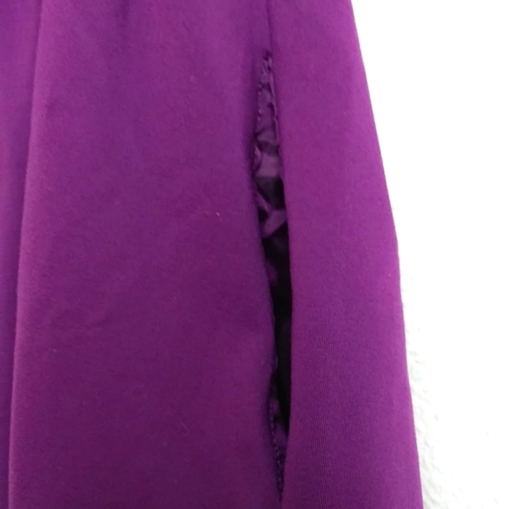 Cynthia Rowley Fit & Flare Dress Pocket Exposed Back Size S Purple - Picture 9 of 9